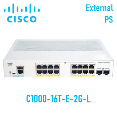Switch Layer 2 Cisco Catalyst C1000-16T-E-2G-L | 16 Port RJ45 1G | 2 Port SFP | External Power Supply