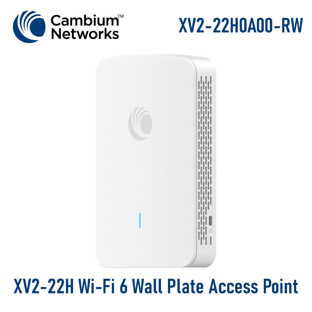 Access Point WiFi 6 Cambium XV2-22H | XV2-22H0A00-RW | Dual-Radio 2x2 | BLE | 128 User | Wall Plate